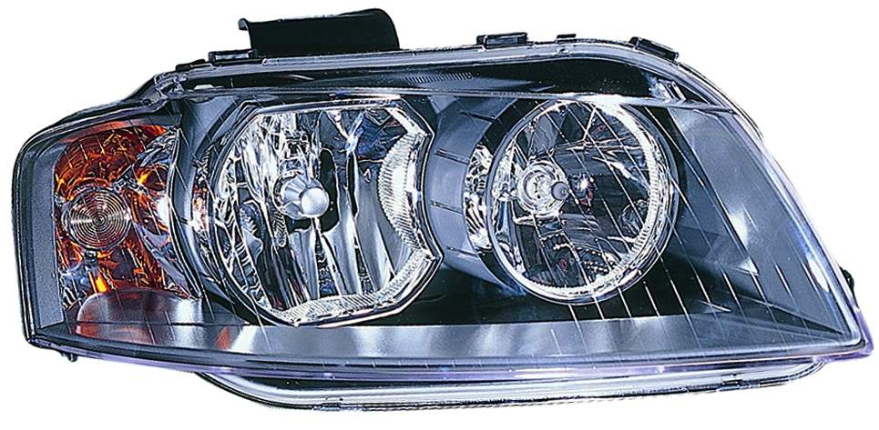 Head Lamp Lh Halogen Hq - Audi A3 2006-2008