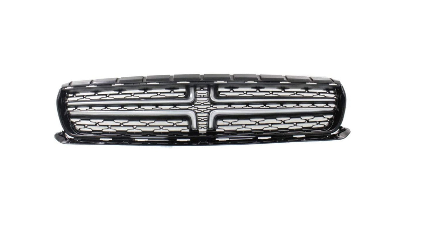 Grille Chrome Crosshair W/Ptd Black Mesh Exclude Scat Pack/Srt/Hellcat Model - Dodge Charger 2020-2023