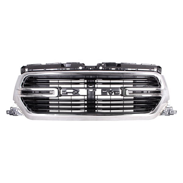 Grille Chrome Surround W/Black Billets W/Camera Laramie/Big Horn Model - Ram Pickup-Ram-1500 2019-2022