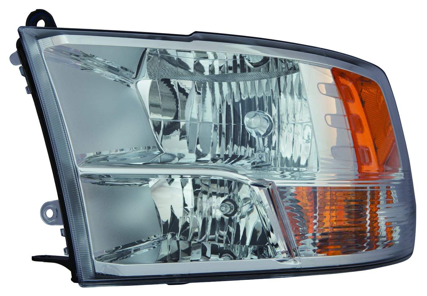 Head Lamp Lh Chrome Halogen W/O Drl W/O Projector Type 2Nd Design With Dual Rear Wheel Reflector Hq - Ram Pickup-Ram-1500 2013-2018 | Ram Pickup-Ram-3500 2013-2018 | Ram Pickup-Ram-2500 2013-2018