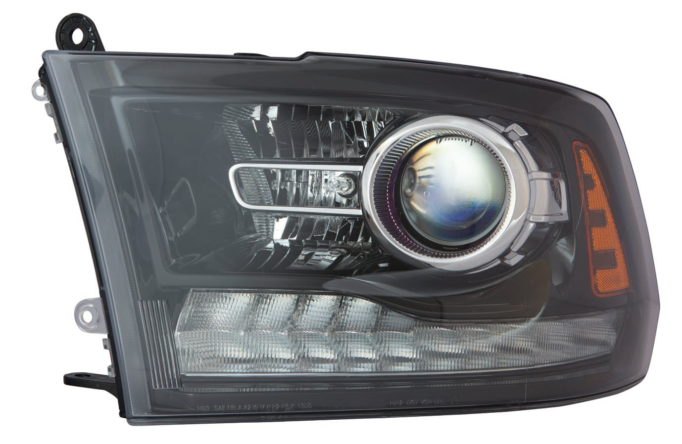 Head Lamp Lh Halogen Projector Black Bezel Hq - Ram Pickup-Ram-3500 2013-2015 | Ram Pickup-Ram-1500 2013-2014 | Ram Pickup-Ram-2500 2013-2015
