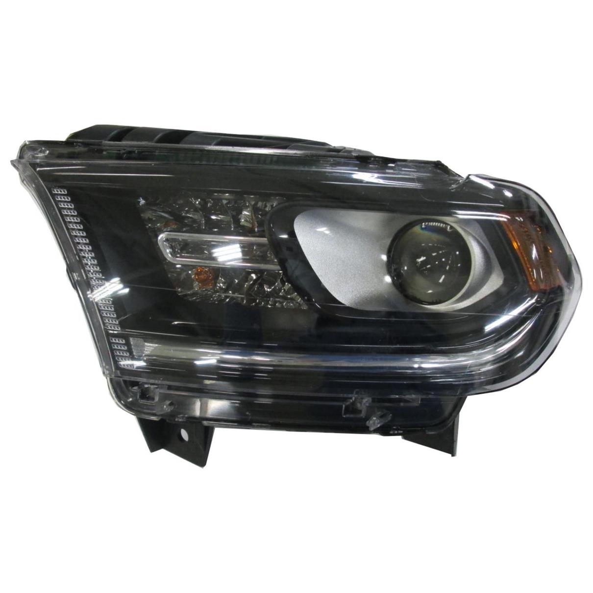 Head Lamp Lh Halogen Black Bezel W/O Led Drl Hq - Dodge Durango 2011-2015