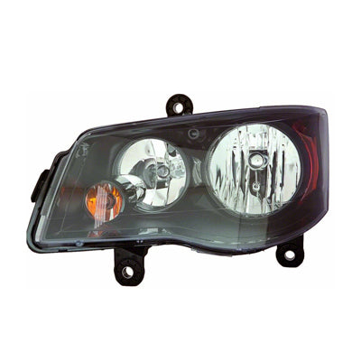 Head Lamp Lh Halogen W/Black Bezel Hq - Chrysler Town And Country 2012-2016 | Ram Cargo-Van-Ram 2012-2015 | Dodge Caravan 2012-2020