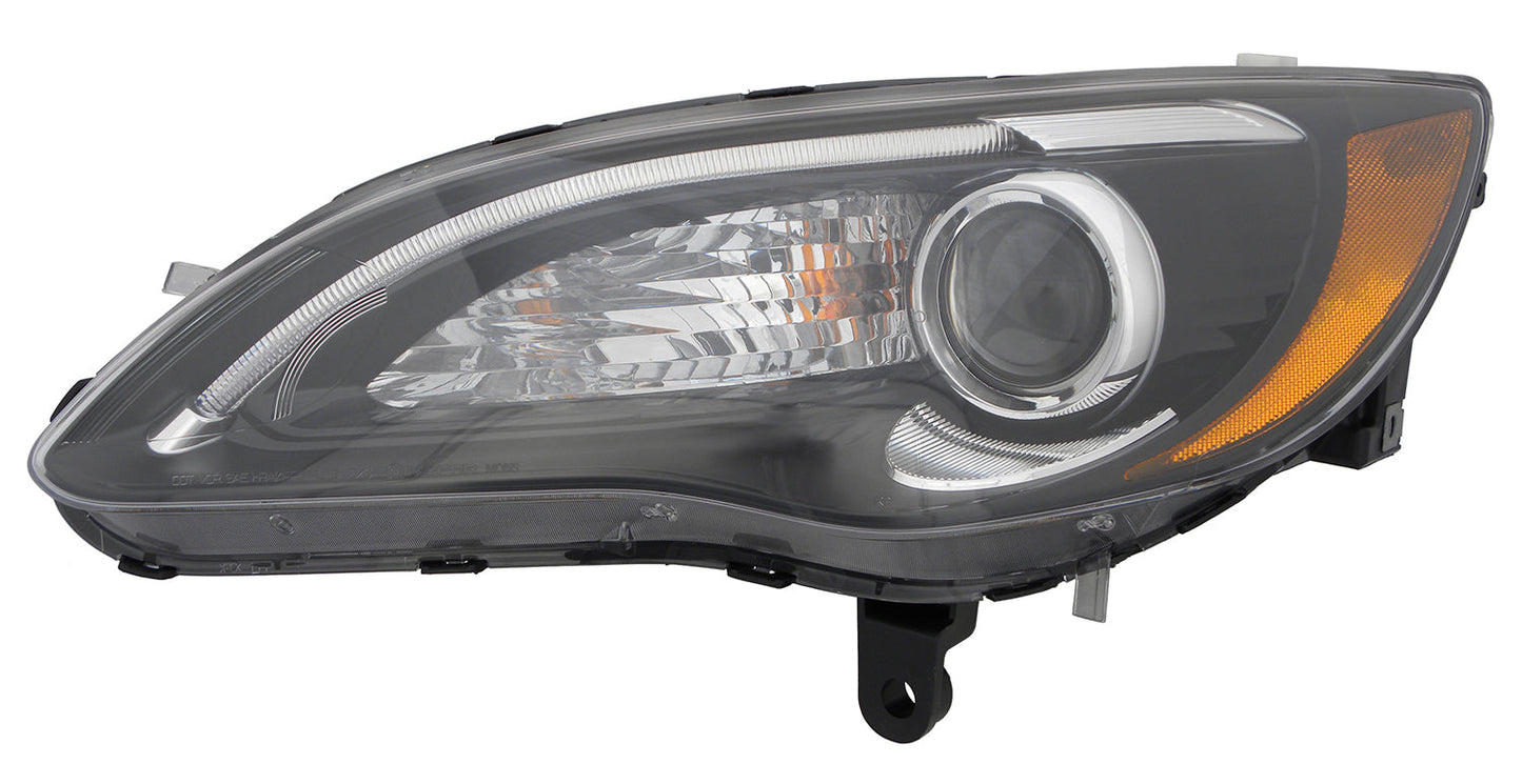 Head Lamp Lh Halogen Black Bezel S Model Hq - Chrysler 200 Sedan 2011-2014 | Chrysler 200 Convertible 2011-2014 | Chrysler Town And Country 2011-2016