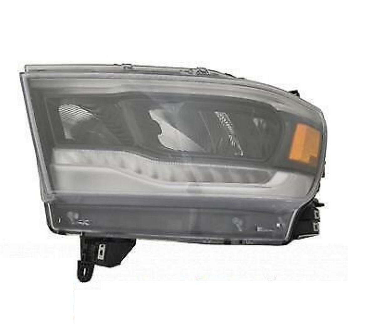 Head Lamp Lh Led W/Black Bezel / Reflector Type W/O Logo Hq - Ram Pickup-Ram-1500 2019-2024