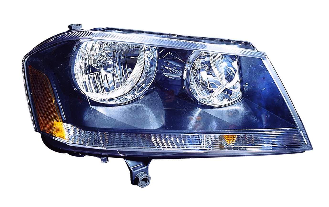 Head Lamp Rh Rt Model Black Bezel Hq - Chrysler 200 Sedan 2011-2014 | Chrysler 200 Convertible 2011-2014 | Chrysler Town And Country 2011-2016
