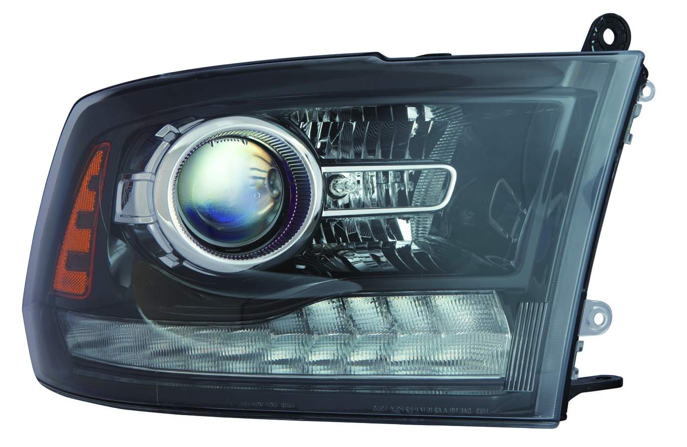 Head Lamp Rh Halogen Projector Black Bezel Hq - Ram Pickup-Ram-3500 2014-2015 | Ram Pickup-Ram-1500 2013-2014 | Ram Pickup-Ram-2500 2014