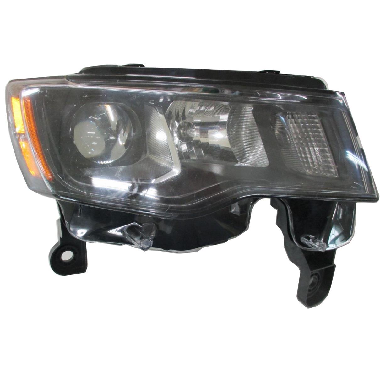 Head Lamp Rh Halogen Std Type Black Bezel Hq - Dodge Durango 2011-2025 | Jeep Grand Cherokee 2011-2021 | Jeep Grand Cherokee Wk 2022