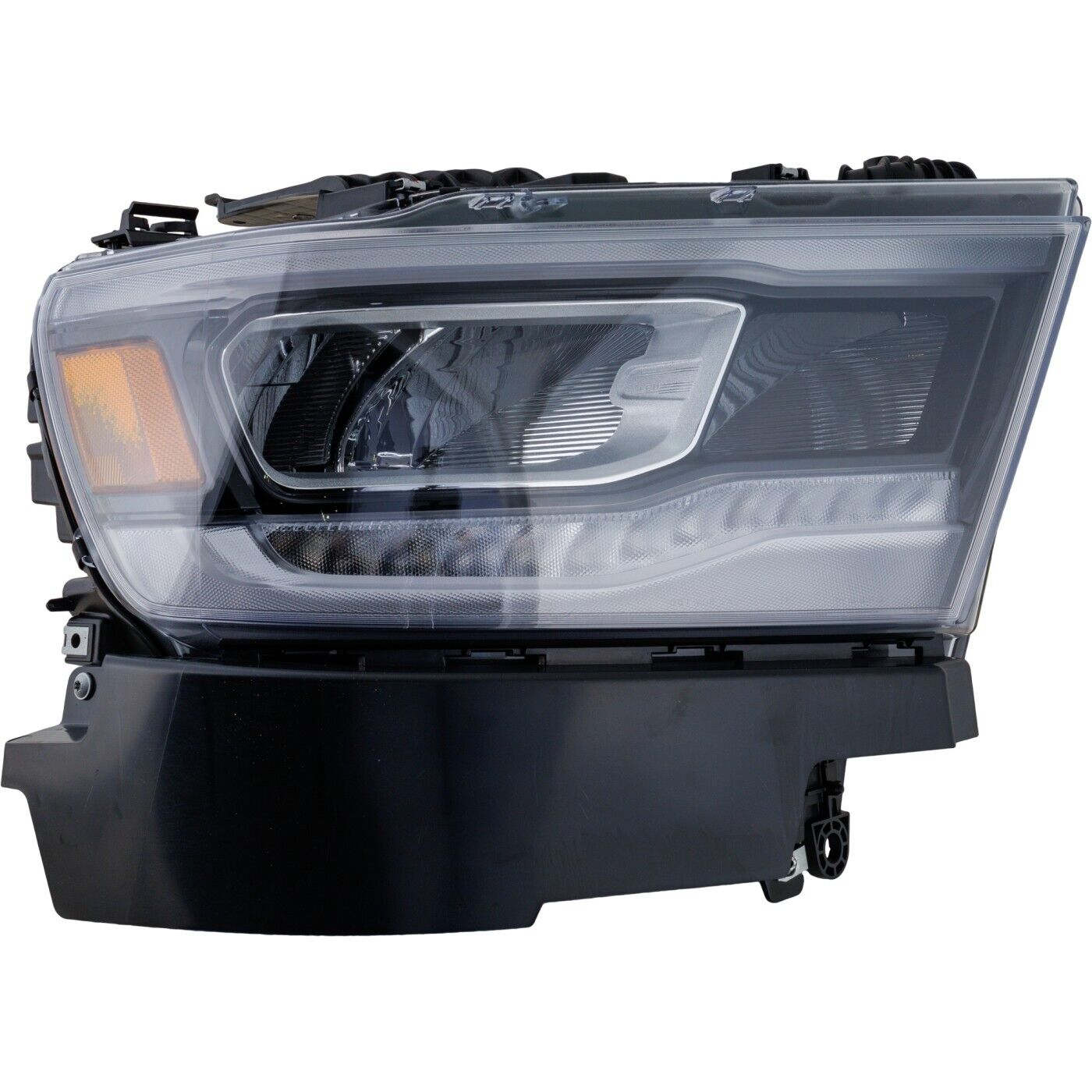 Head Lamp Rh Led Chrome Bezel Reflector Type W/O Logo Hq - Ram Pickup-Ram-1500 2019-2024