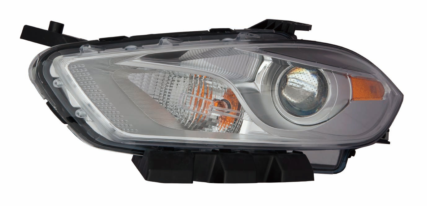 Head Lamp Lh Halogen Chrome Bezel Hq - Dodge Dart 2013-2015