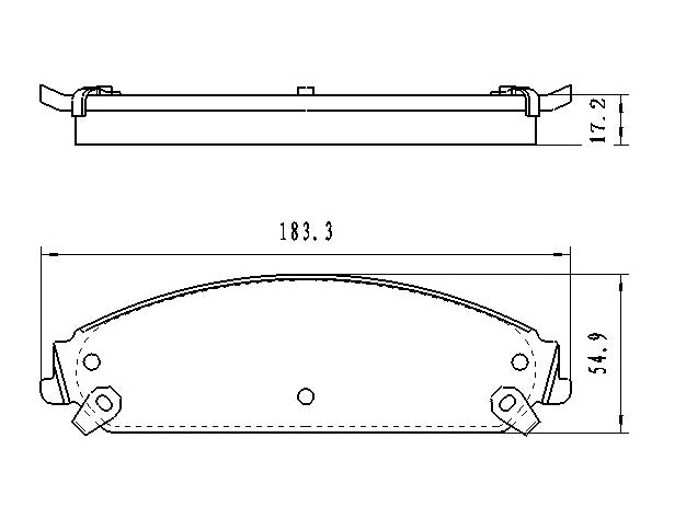 Brake Pads Set Fr Ceramic - Chrysler 200 Sedan 2013-2014 | Chrysler 300 05-0709-1012-16 | Dodge Avenger 2013-2014