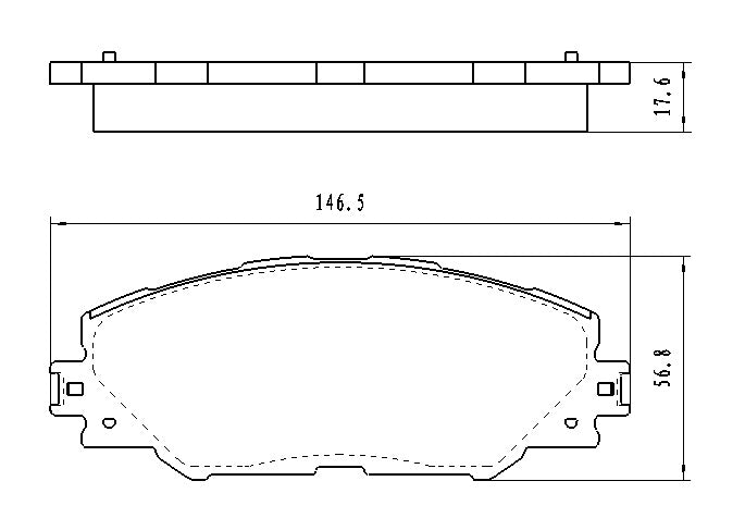 Brake Pads Set Fr Ceramic - Lexus Hs250H 2010-2012 | Pontiac Vibe 2009-2010 | Scion Xb 2008-2015