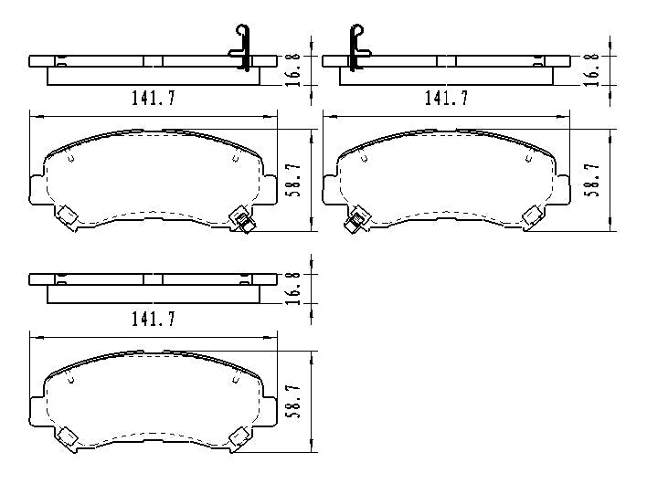 Brake Pads Set Fr Ceramic - Nissan Juke 2014-2017 | Nissan Maxima 09-1416-19 | Nissan Sentra 2009-2012