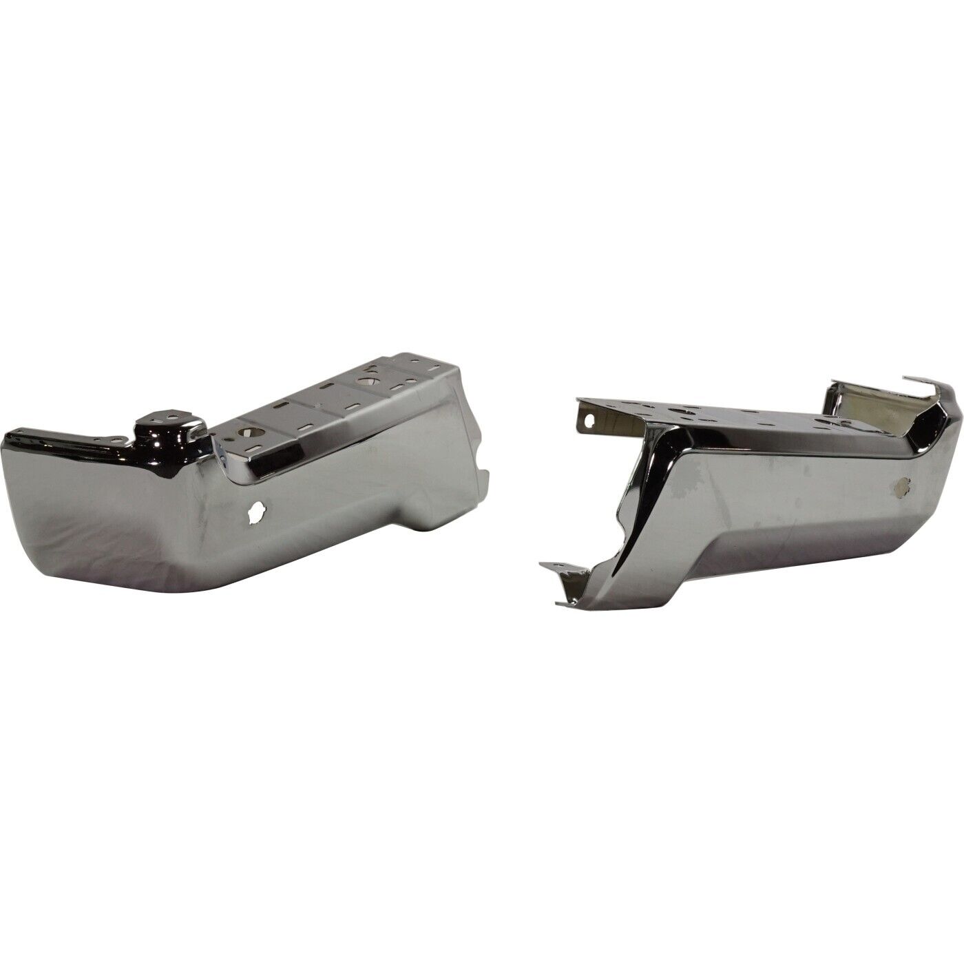 Bumper Face Bar Rr Lh/Rh (Set) Chrome Steel W/Sensor Holes - Ford Pickup Ford Superduty 2017-2022 | Ford Pickup F450 Superduty 2017-2022