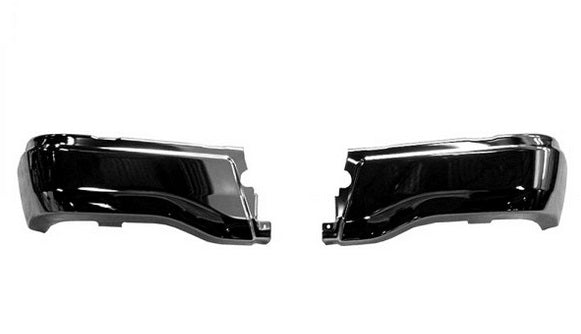 Bumper Face Bar Rr Chrome Steel W/O Sensor W/2Pc Lh Rh Set - Ford Ranger Pickup (2019-) 2019-2023