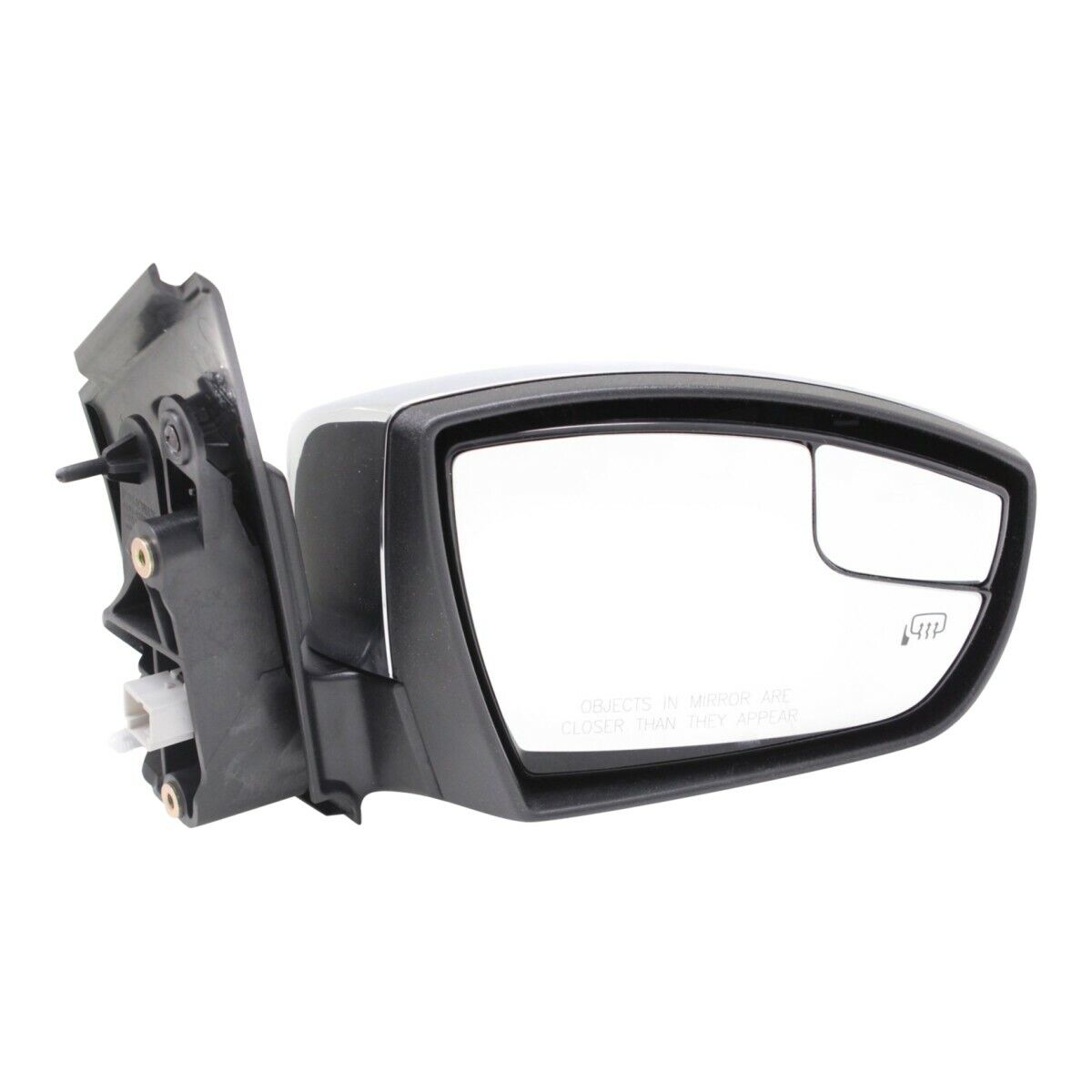 Door Mirror Rh Power Htd W/Chrome Cap W/Blind Spot W/O Signal - Ford Escape 2013-2016