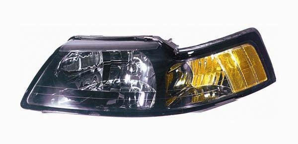 Head Lamp Lh Black Bezel Hq - Ford Mustang Gt 2001-2004 | Ford Mustang 2001-2004 | Ford Mustang Cobra 2001-2004