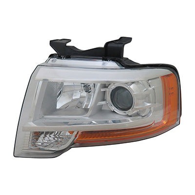 Head Lamp Lh Projector Type W/O Logo/Complex Reflector Black-Out Hq - Lincoln Navigator 2010-2017 | Ford Expedition 2010-2017 | Ford Expedition El 2010-2017