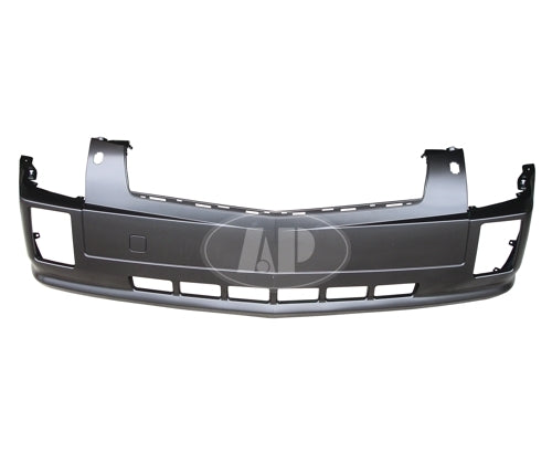 Bumper Fr W/Head Lamp Washer Hole Upper/Lower 1 Piece Primed - Cadillac Srx 2004-2009