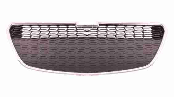 Grille Lower Matt-Black W/Chrome Mldg W/O Fog Hole Ls/Lt - Chevrolet Spark 2013-2015