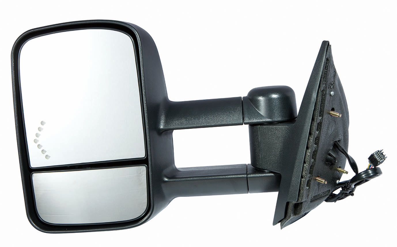 Door Mirror Lh Power Htd Textured Trailer Tow Type Telescopic W/Signal Manual Folding - Gmc Pickup Gmc Sierra 2500-3500 2011-2014 | Gmc Pickup Gmc Sierra 2007-2013 | Chevrolet Pickup Chevy Silverado 2007-2013