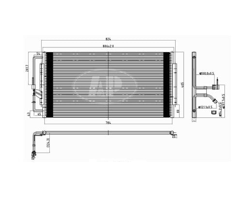 Condenser (4788) - Pontiac Montana 1997-2000 | Oldsmobile Silhouette 1997-2000 | Pontiac Transport 1997-1999