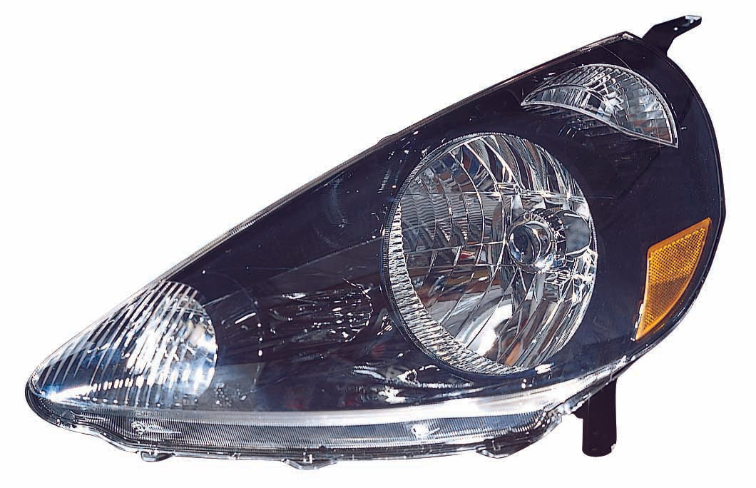 Head Lamp Lh Black Hq - Honda Fit 2007-2008