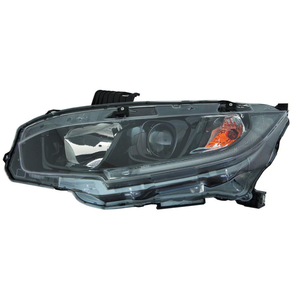 Head Lamp Lh Halogen W/Black Bezel - Honda Civic Sedan 2019-2021 | Honda Civic Coupe 2019-2020