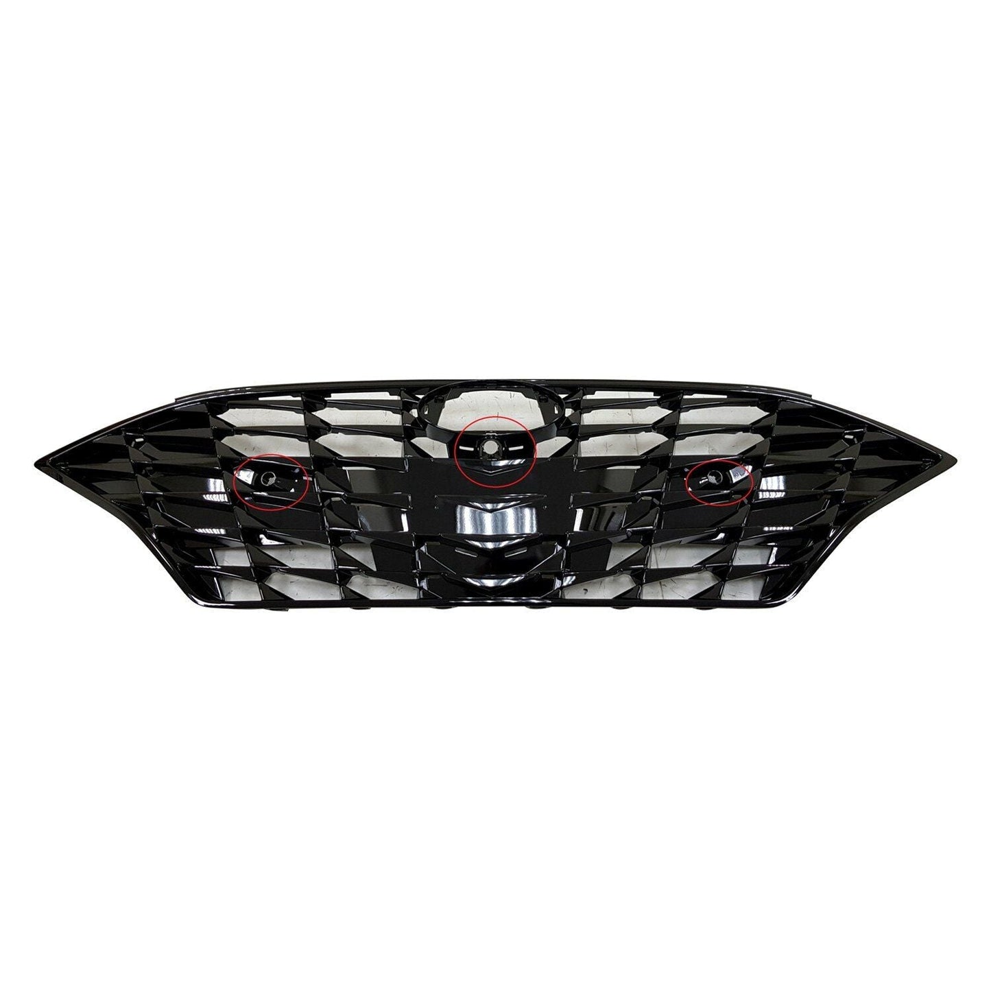Grille Fr Gloss Black W/Two Sensors/Camera Fits Ltd/Ultimate (Canada) Models - Hyundai Sonata 2020-2023