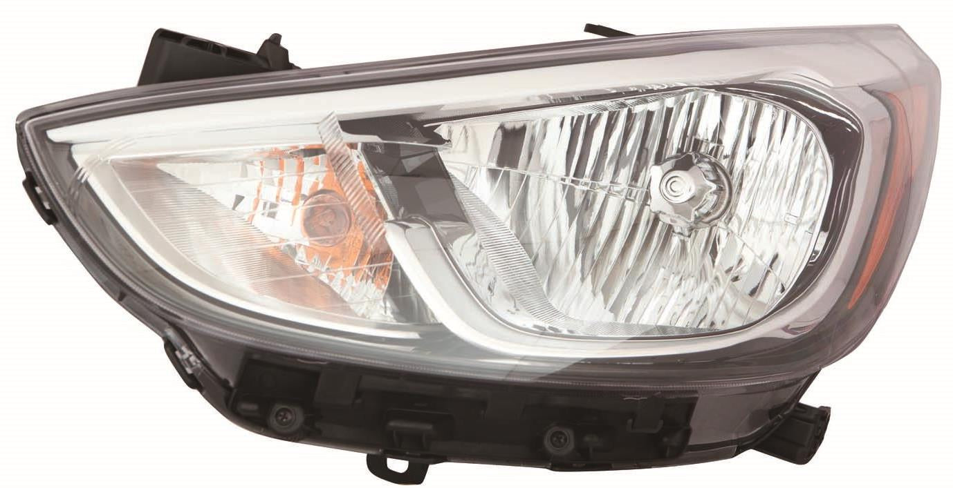 Head Lamp Lh Halogen W/O Led Hq - Hyundai Accent Sedan 2015-2017 | Hyundai Accent Hatchback 2015-2017