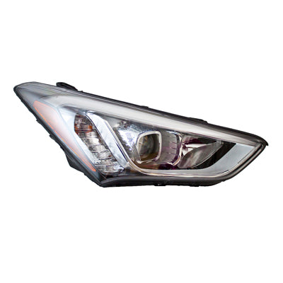 Head Lamp Rh Hid Black Bezel Hq - Hyundai Santa Fe Sport 2013-2016