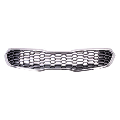 Grille Painted Dark Silver W/Chrome Moulding For Ex - Hyundai Elantra Sedan 2011-2012 | Hyundai Elantra Coupe 2013 | Hyundai Elantra Gt 2013-2016