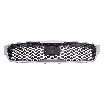 Grille Matte Dark Gray W/Chrome Frame W/O Moni Sx/Limited - Kia Sorento 2016-2018