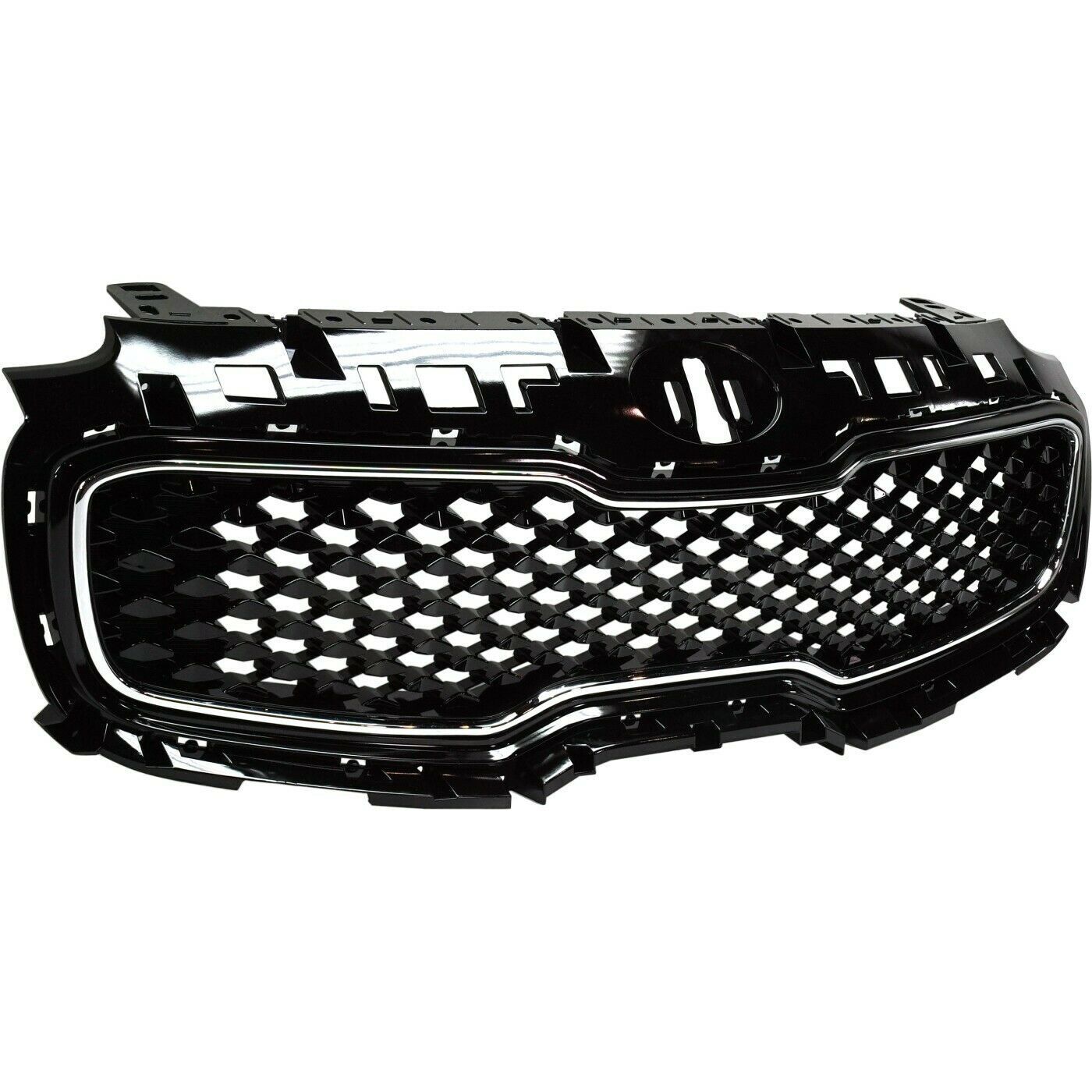Grille Glossy Black W/Chrome Frame W/O Pre-Collision - Kia Sportage 2017-2019