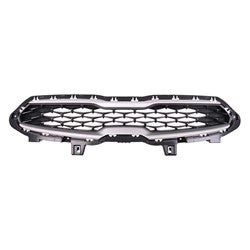 Grille Matte Black W/Silver/Gray Moulding Fr/Lxs Model - Kia Forte 2019-2021