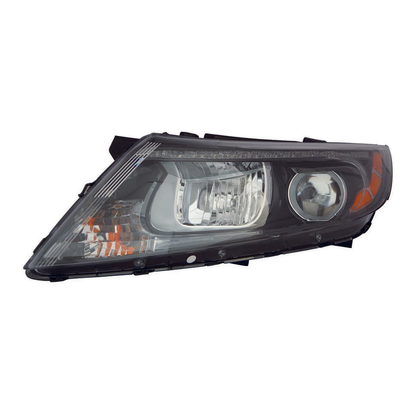 Head Lamp Lh Halogen Black Bezel W/Led Usa Built Hq - Kia Optima (2014-) 2014-2015