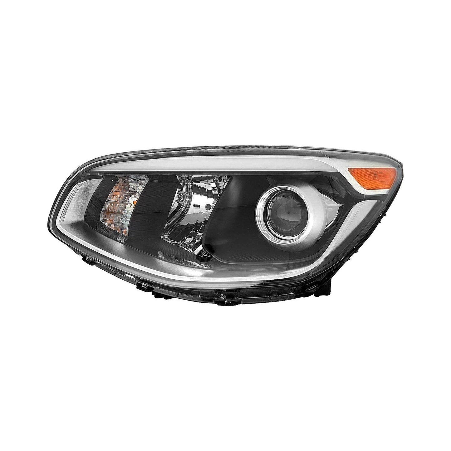 Head Lamp Lh Halogen Projector Type W/Led Accent W/O Leveling Hq - Kia Soul 2014-2019