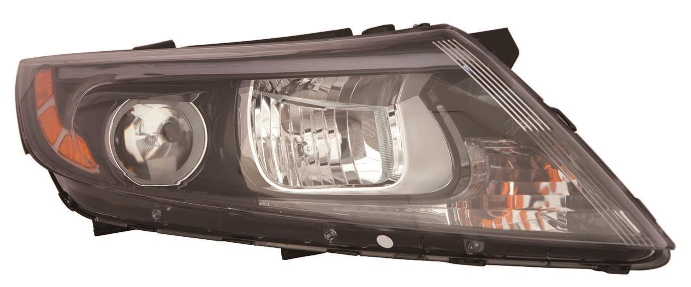 Head Lamp Rh Halogen Black Bezel W/O Led Usa Built Ex/Lx - Kia Optima (2014-) 2014-2015
