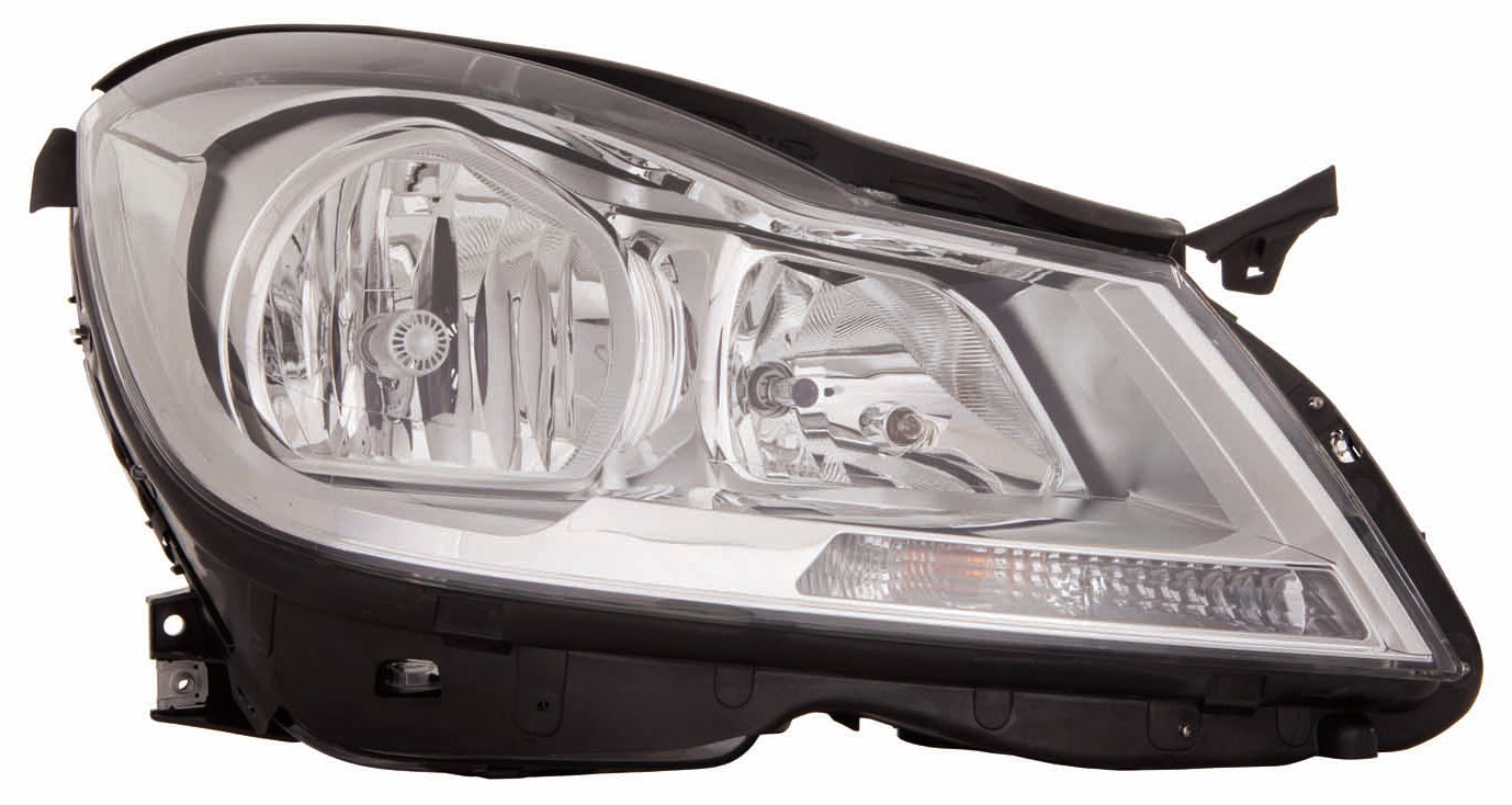 Head Lamp Rh Halogen Chrome Housing Sdn W/O Cornering Lamp Hq - Mercedes C63 Amg (2-Door) 2012-2015 | Mercedes C63 Amg (4-Door) 2012-2014 | Mercedes C250 2012-2014