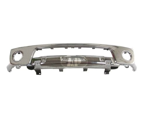 Bumper Face Bar Fr Chrome With Fog Lamp Hole W/O Off Road Steel - Nissan Frontier Pickup 2005-2008