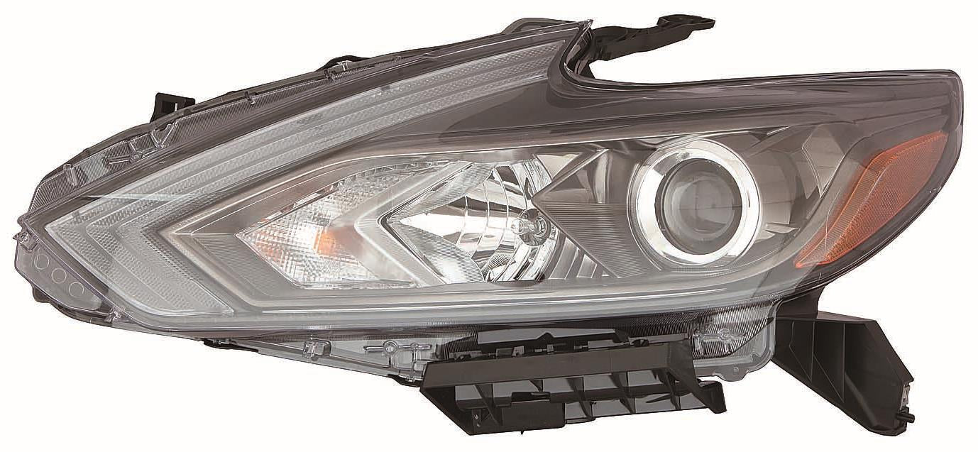 Head Lamp Lh Halogen W/Black Bezel W/O Led Daytime Running Light Hq - Nissan Altima 2014-2018
