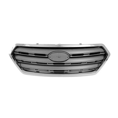 Grille Painted Silver Gray W/Chrome Moulding - Subaru Outback (Mid-Size Wagon) 2015-2017