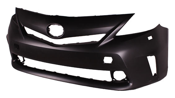 Bumper Fr Primed W/O Sensor W/Washer Hole - Toyota Prius V 2012-2014