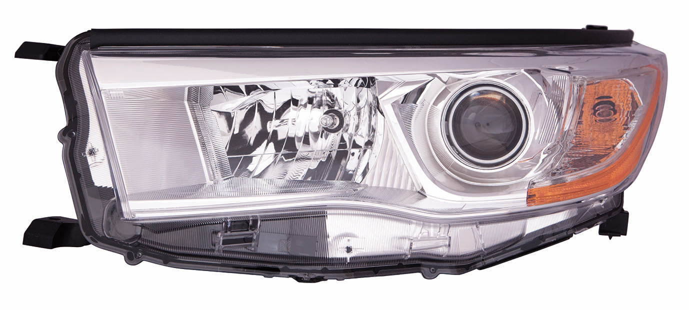Head Lamp Lh W/Bright Chrome Bezel Hq - Toyota Highlander Hybrid 2014-2016 | Toyota Highlander 2014-2016