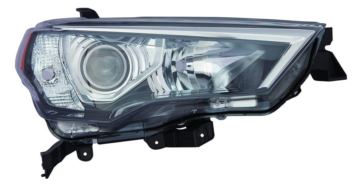 Head Lamp Rh Halogen W/Chrome Trim/Black Bezel Hq - Toyota 4Runner 2014-2021