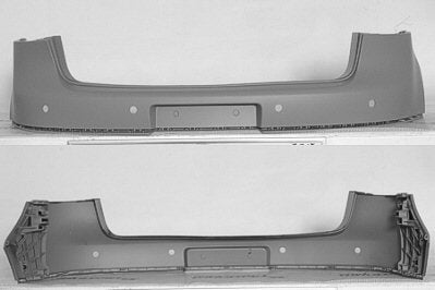 Bumper Rr Primed W/Sensor Hole - Volkswagen Jetta (2005-) (Type 5) 2005-2010 | Volkswagen Gti (2006-) 2006-2009 | Volkswagen Rabbit 2006-2009