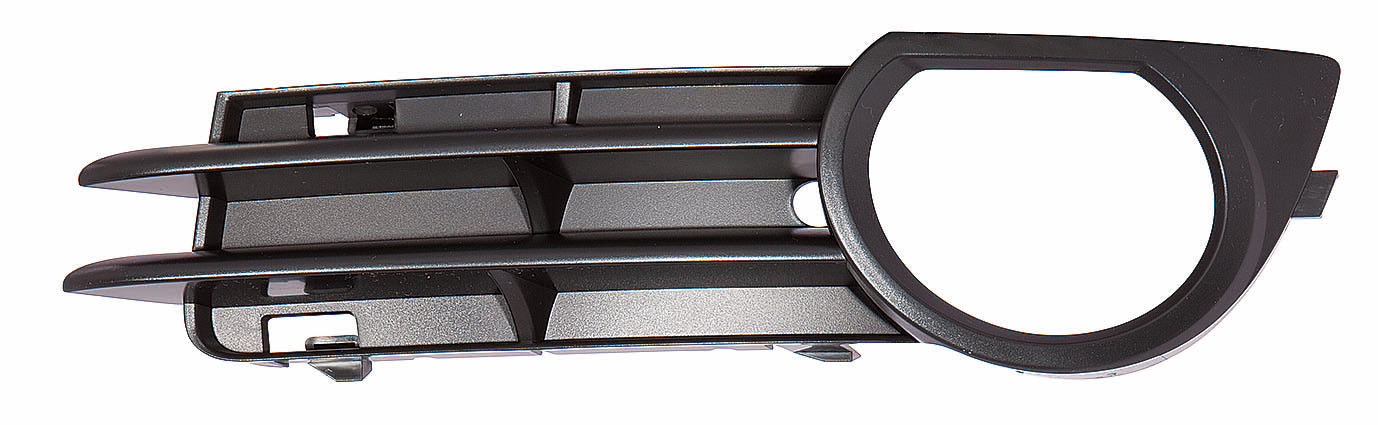 Grille Lower Lh W/Fog Lamp Hole Matte-Black W/O Sport - Audi A3 2006-2008