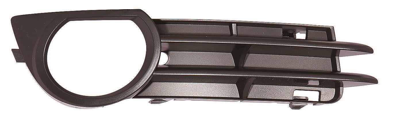 Grille Lower Rh W/Fog Lp Hole Matte-Black W/O Sport - Audi A3 2006-2008