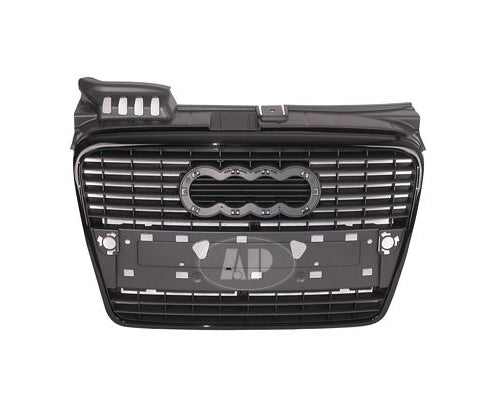 Grille (Ptd/Primed-Black) W/O S-Line Pkg - Audi A4 Cabrio (Convertible) 2007-2009 | Audi A4 2005-2008 | Audi A4 Quattro 2005-2008
