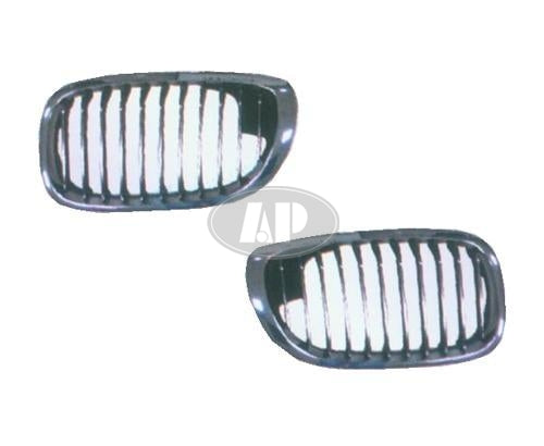 Grille Lh Chrome/Black [11 Black Vertical Bars With Chrome Face Surrounded By Chrome Frame] - Bmw 3 Series Coupe 2003-2006 | Bmw 3 Series Convertible 2003-2006